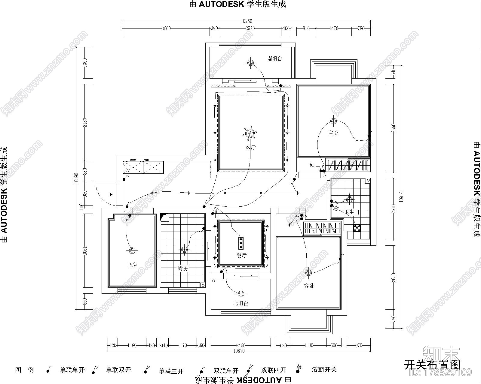 实用型简欧风格两居室室内装修施工图（含效果图）施工图下载【ID:178529109】