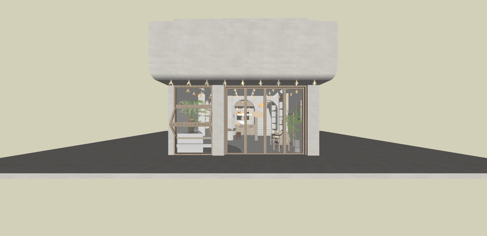 现代咖啡厅SU模型下载【ID:1216076962】