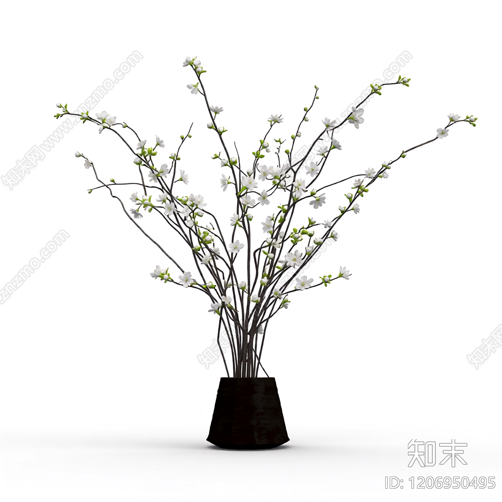 盆栽花卉装饰3D模型下载【ID:1206950495】