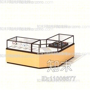 透明玻璃珠宝柜台3D模型下载【ID:11006677】