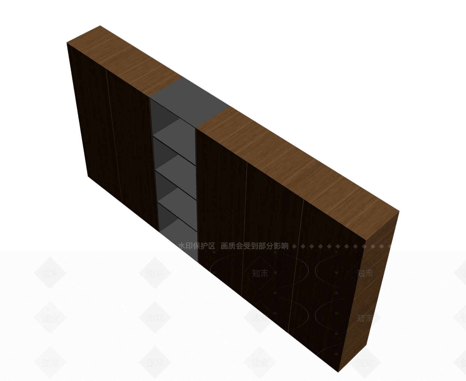 木质书架组合3D模型下载【ID:1206194294】