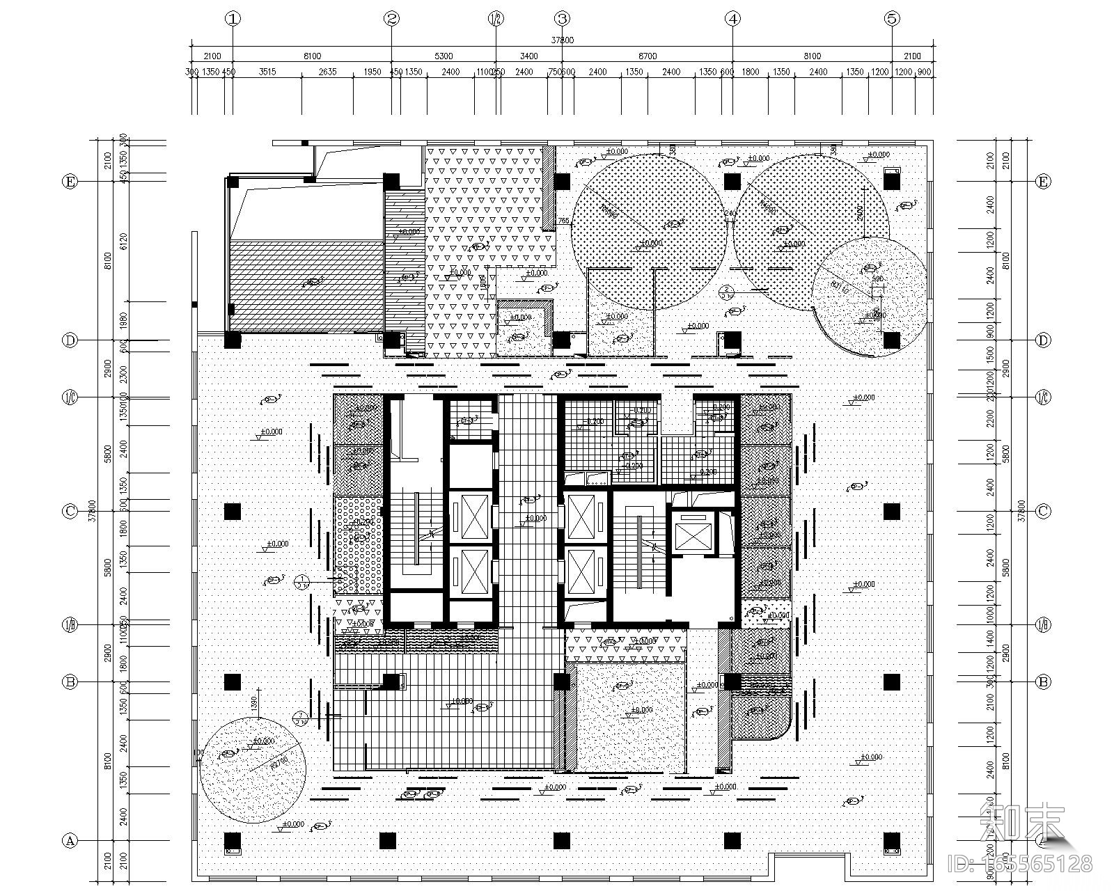 [四川]戴尔成都市办公室装修设计施工图+效果图施工图下载【ID:165565128】