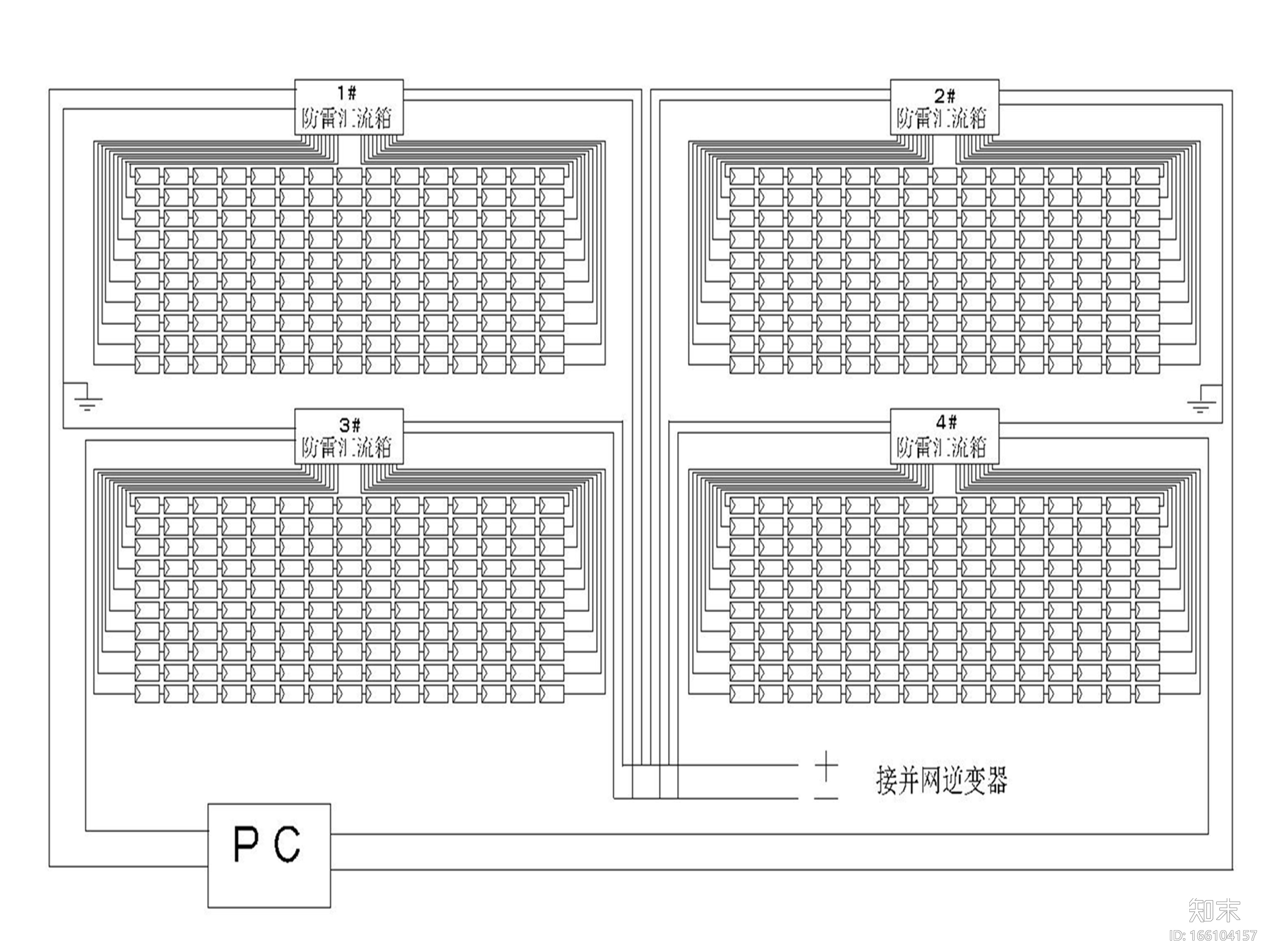 光伏并网电站套图cad施工图下载【ID:166104157】