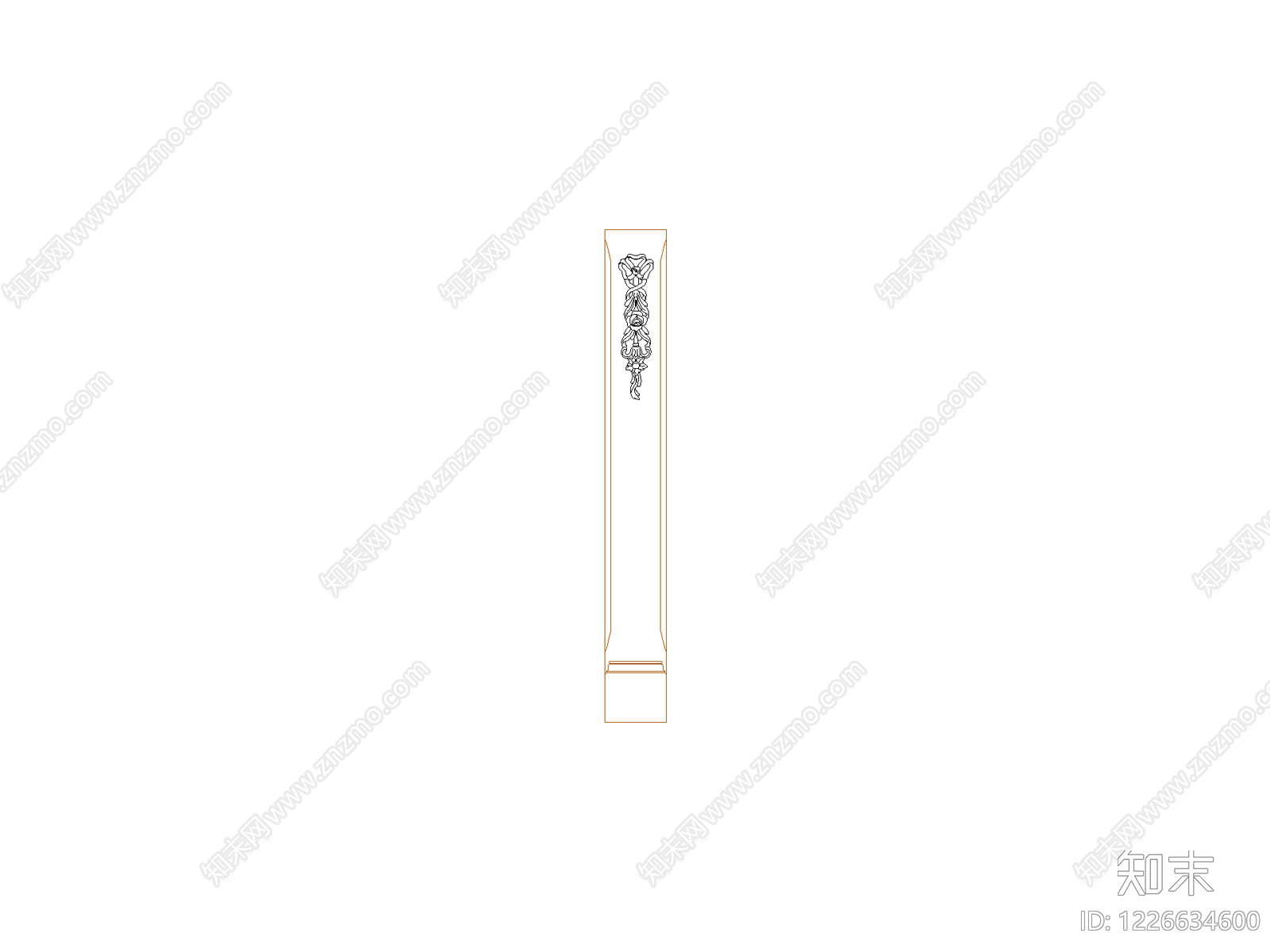 欧式雕塑装饰构件CAD图纸
