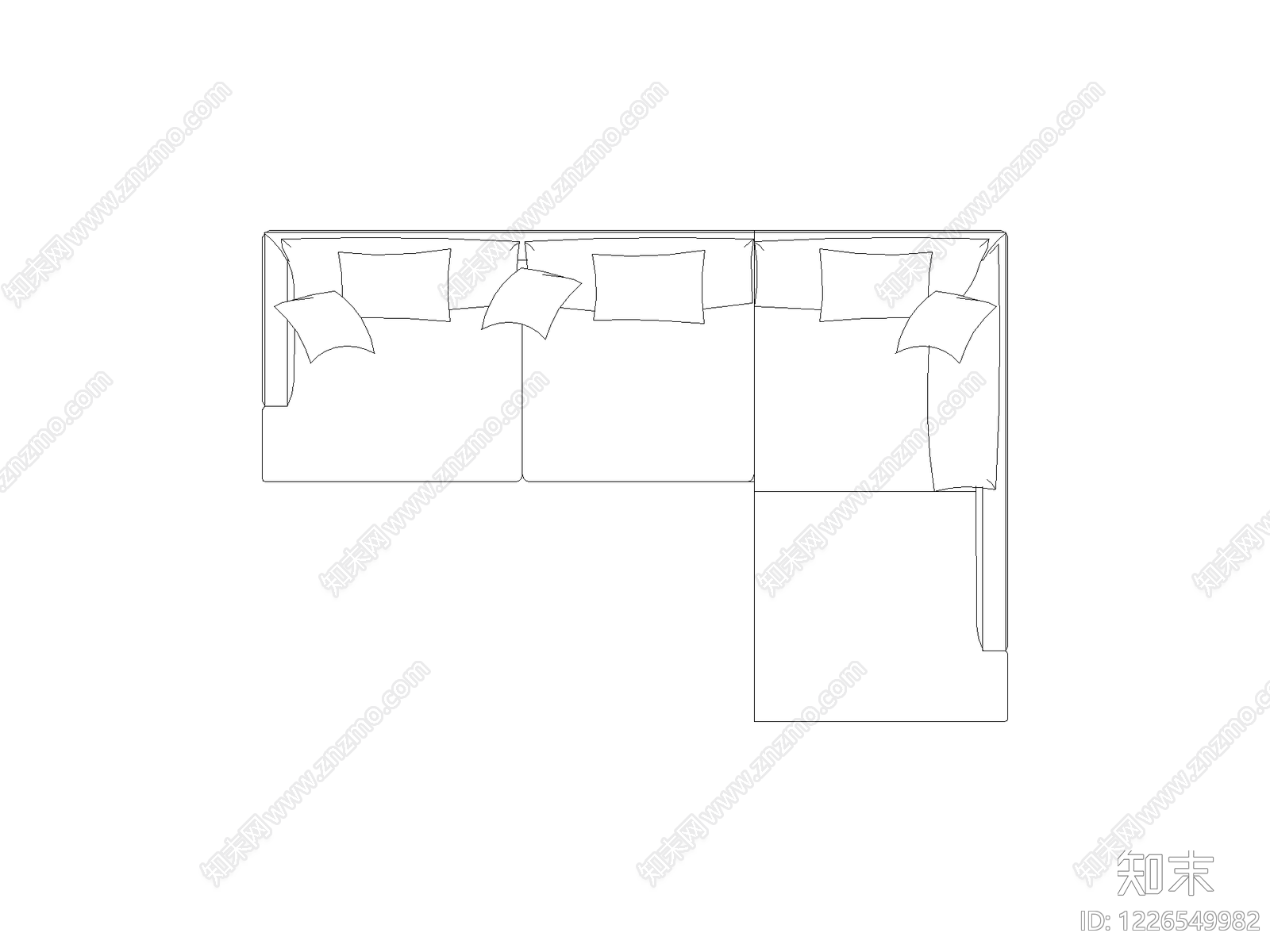 沙发cad施工图下载【ID:1226549982】
