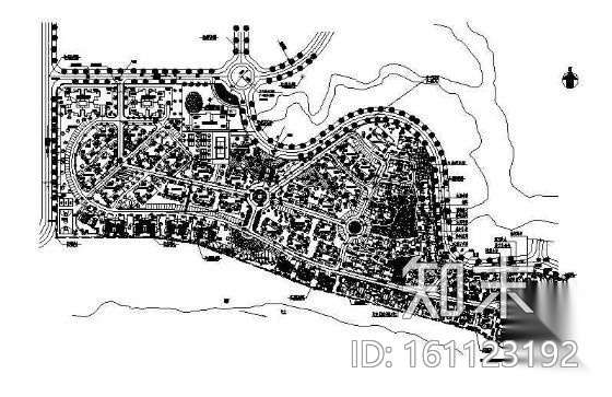 某别墅景观设计总平面cad施工图下载【ID:161123192】