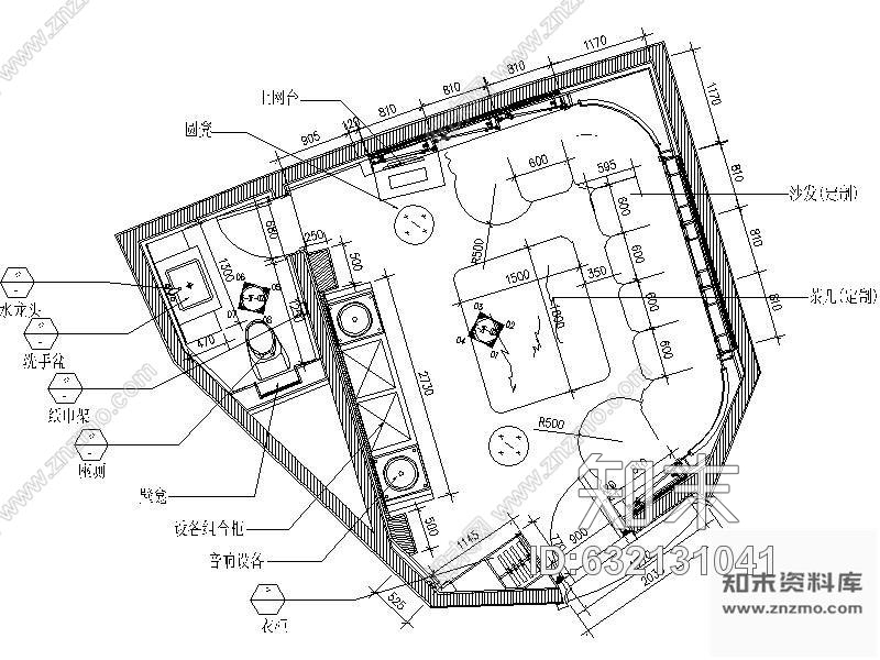 施工图标准KTV包房装修图cad施工图下载【ID:632131041】