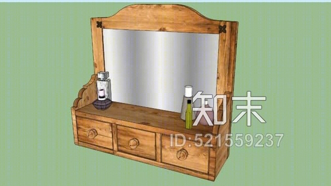 香水和浴室柜SU模型下载【ID:521559237】