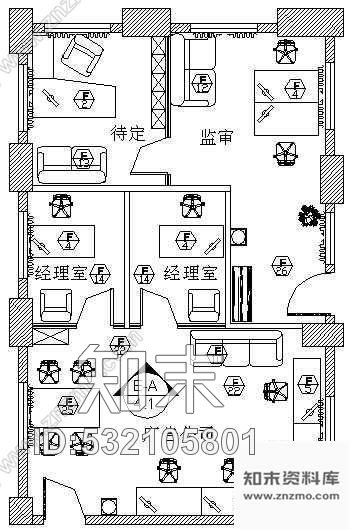 施工图某办公室装修图cad施工图下载【ID:532105801】