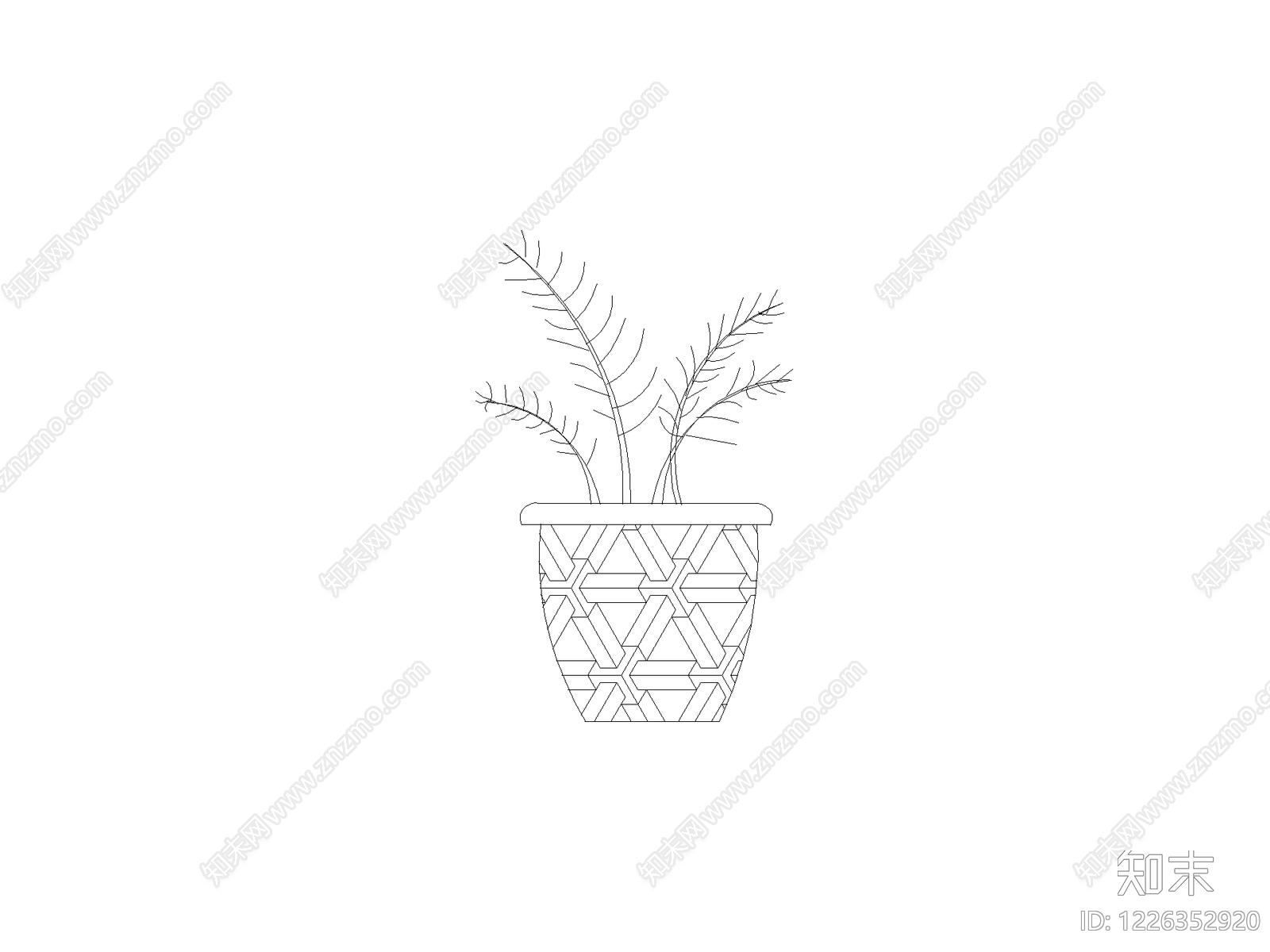 现代绿植CAD图纸