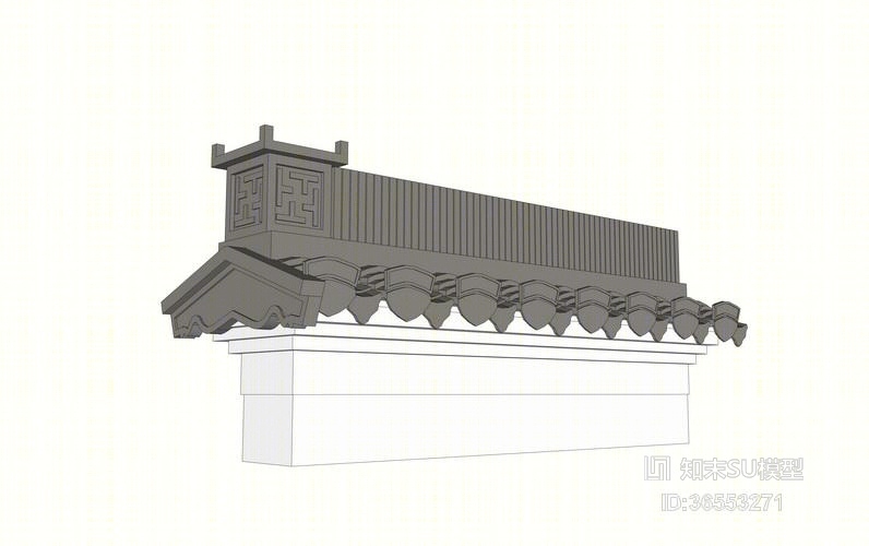 徽派马头墙SU模型下载【ID:36553271】