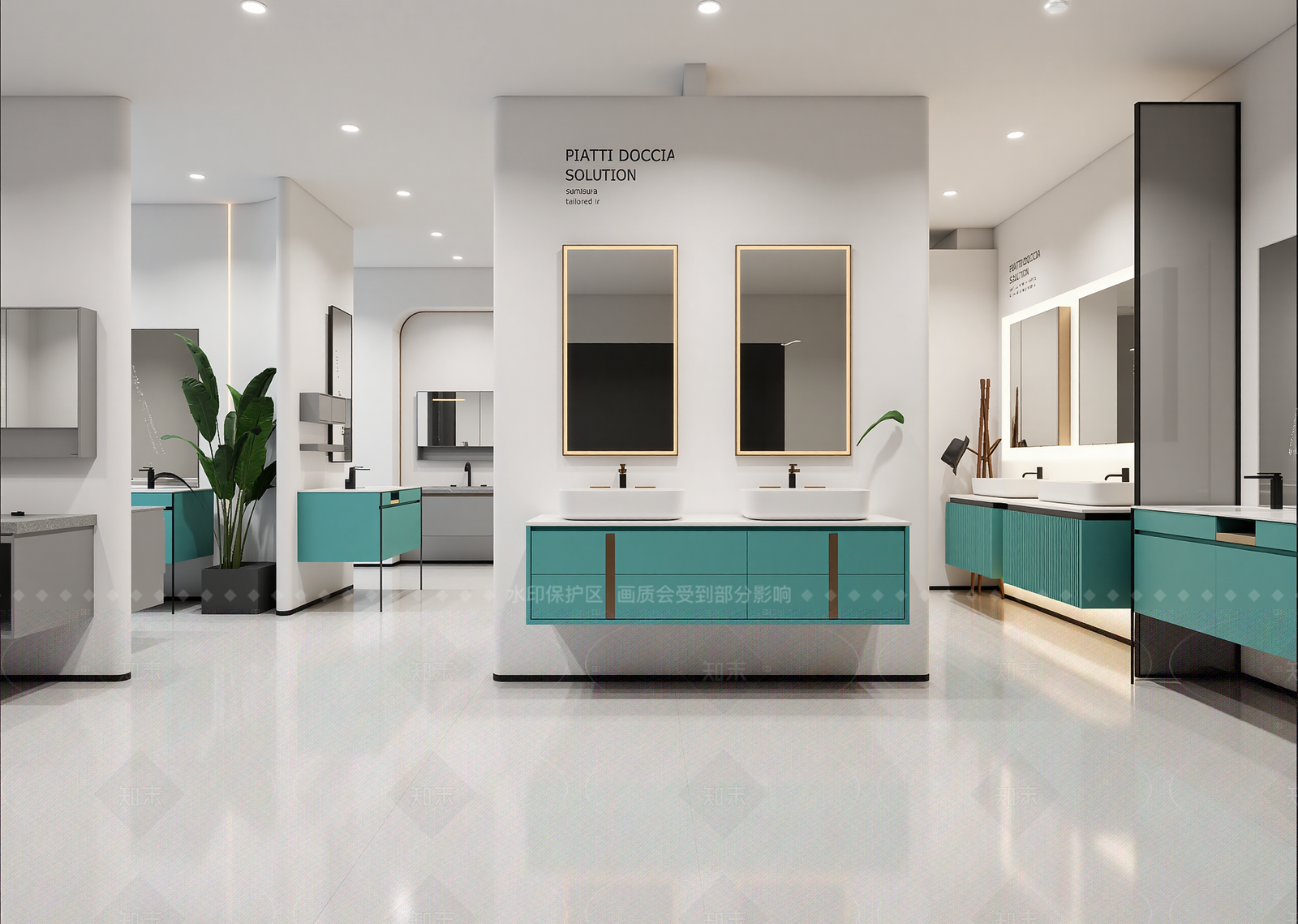 现代卫浴展厅3D模型下载【ID:1214583321】