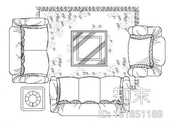 沙发平面图块集cad施工图下载【ID:161851189】