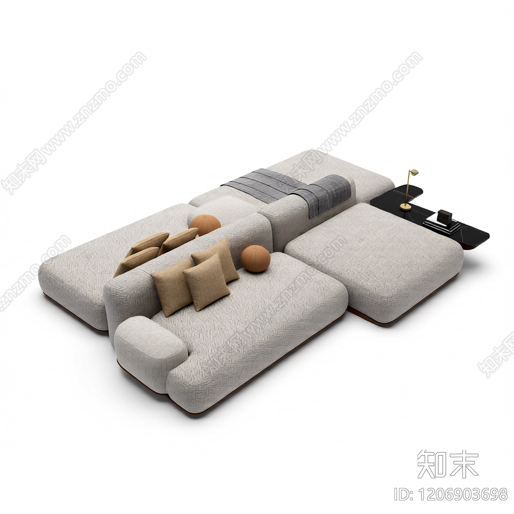 模块化沙发组合3D模型下载【ID:1206903698】