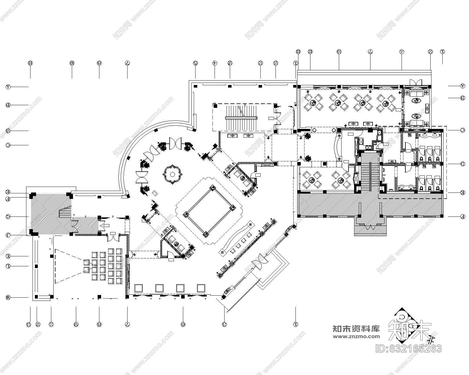 香溪美地售楼会所室内精装修施工图含效果图cad施工图下载【ID:832165263】