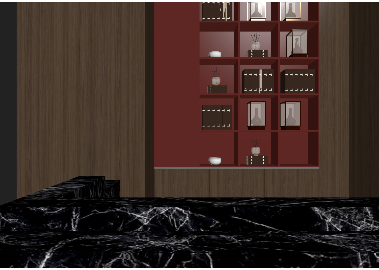 新中式酒店大堂3D模型下载【ID:1215077806】