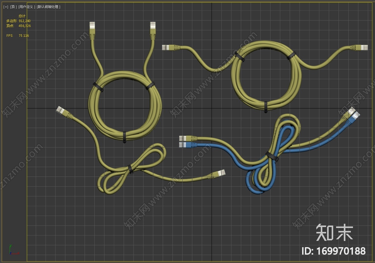 高精度网线模型CG模型下载【ID:169970188】