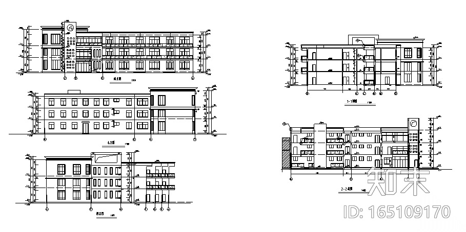 现代风格九班幼儿园设计全套施工图cad施工图下载【ID:165109170】