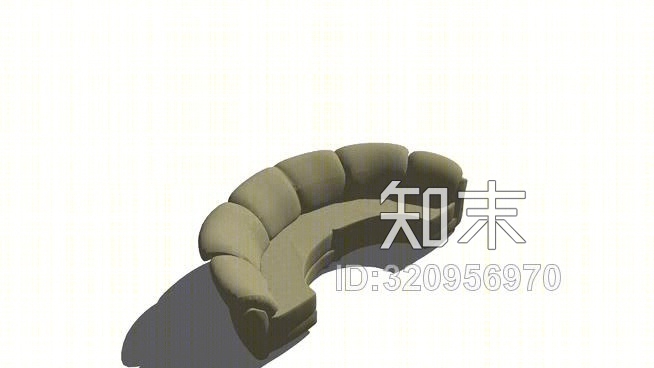 半圆形沙发3d模型下载【id:320956970】