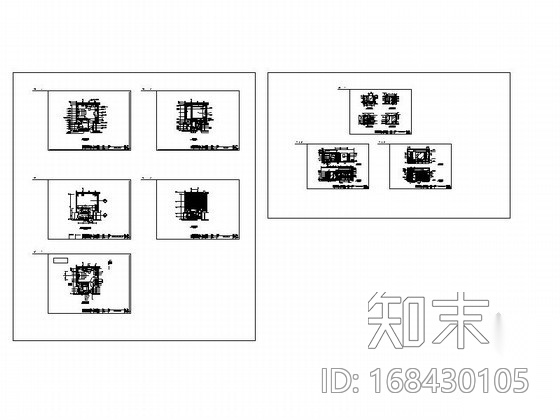 品牌酒店客房室内装修设计图cad施工图下载【ID:168430105】