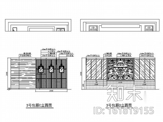 [张家港]精装KTV三间包厢室内装修图cad施工图下载【ID:161819155】