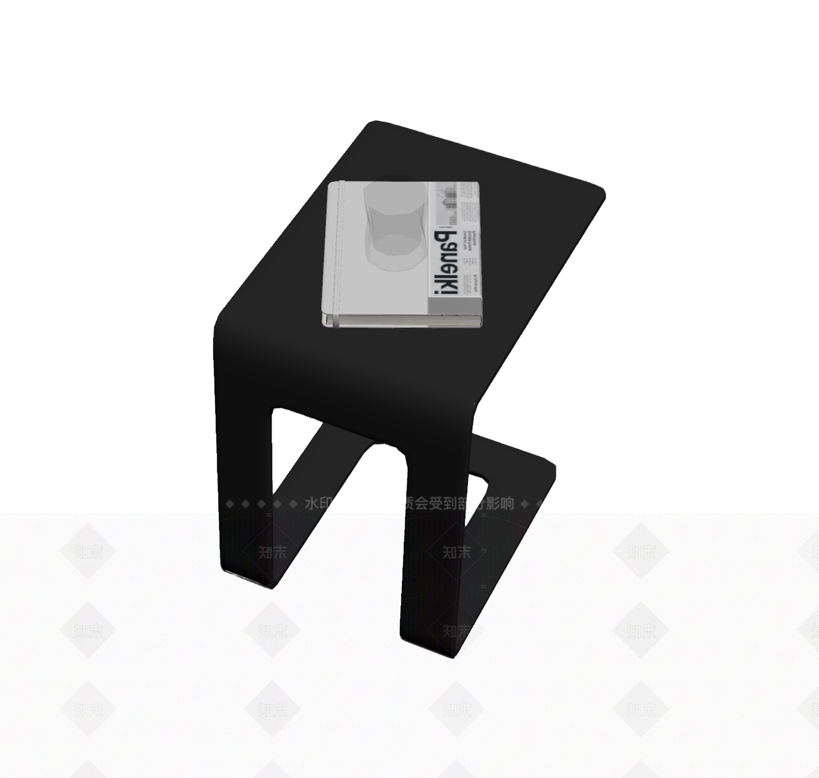 C型边几带书籍3D模型下载【ID:1206196374】