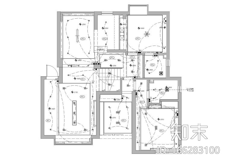 [福建]厦门郑女士样板间CAD施工图+效果图cad施工图下载【ID:166283100】