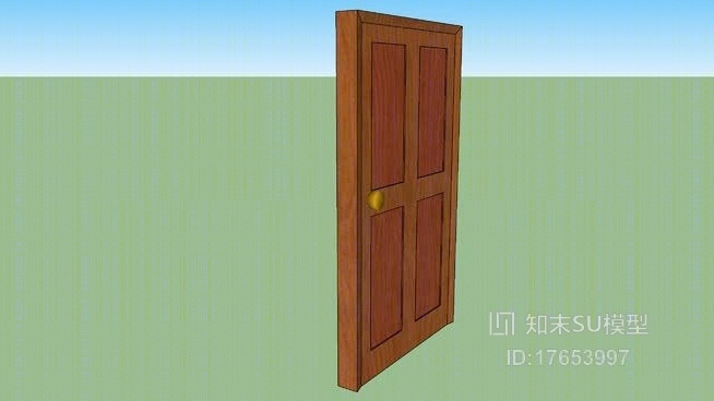 单开门SU模型下载【ID:17653997】