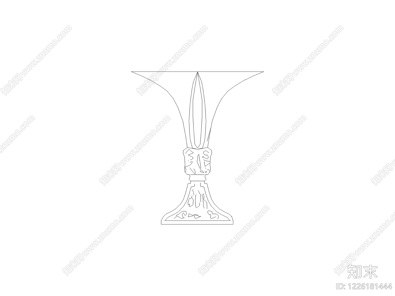 摆件cad施工图下载【ID:1226181444】