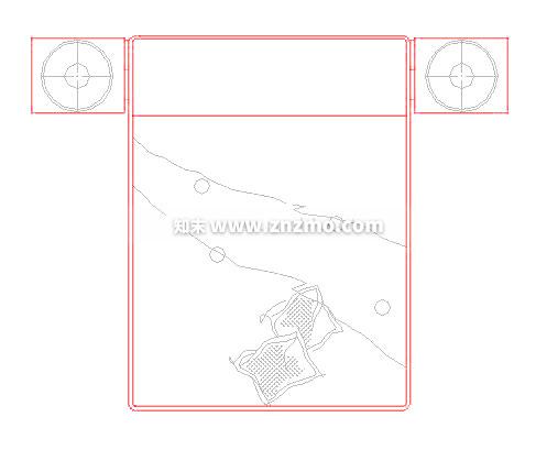双人床cad施工图下载【ID:179212165】