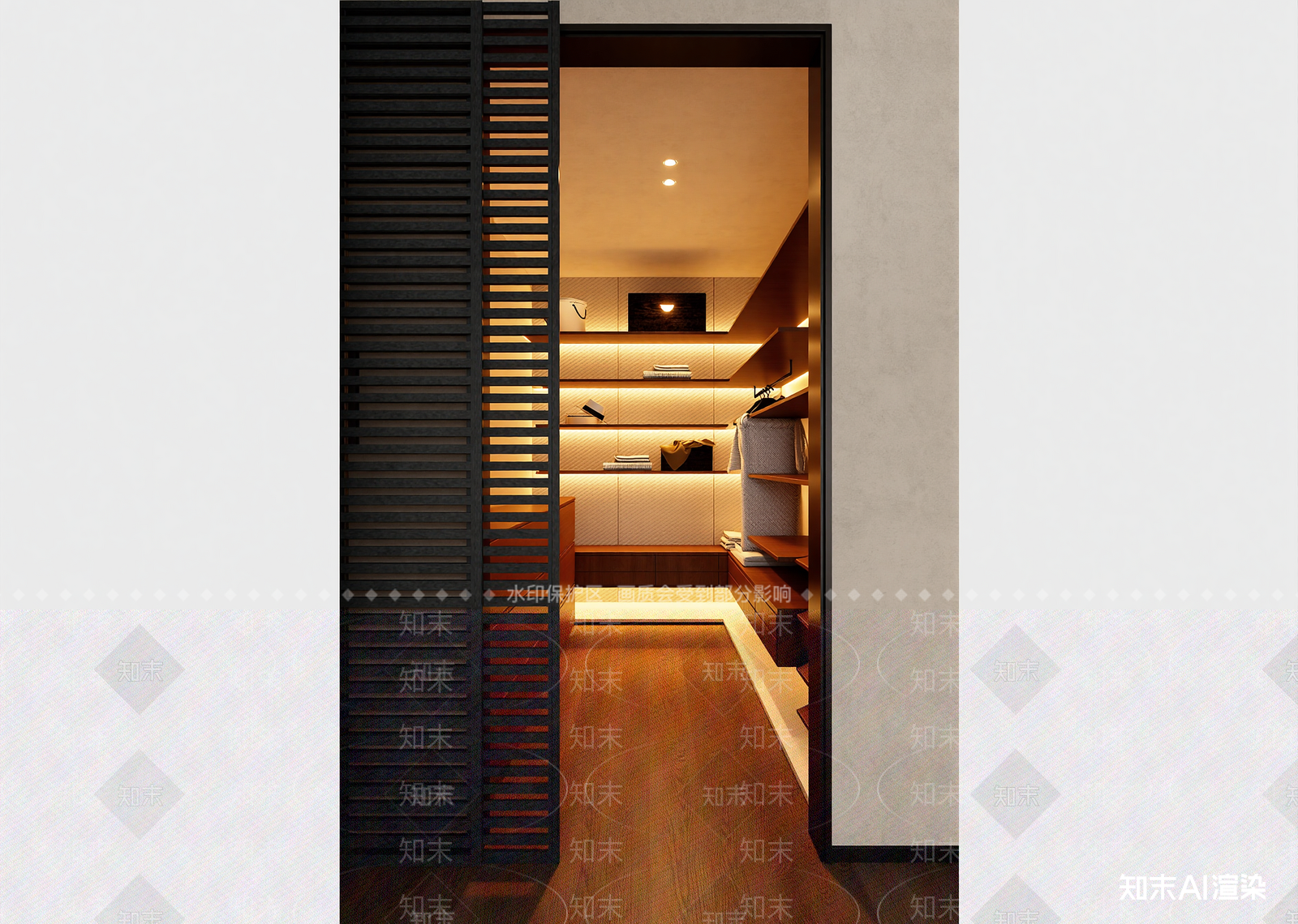 现代衣帽间3D模型下载【ID:1214844369】