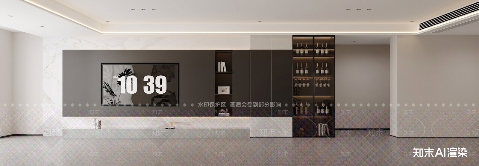 电视背景墙一体化储物柜家居客厅3D模型下载【ID:1227508267】