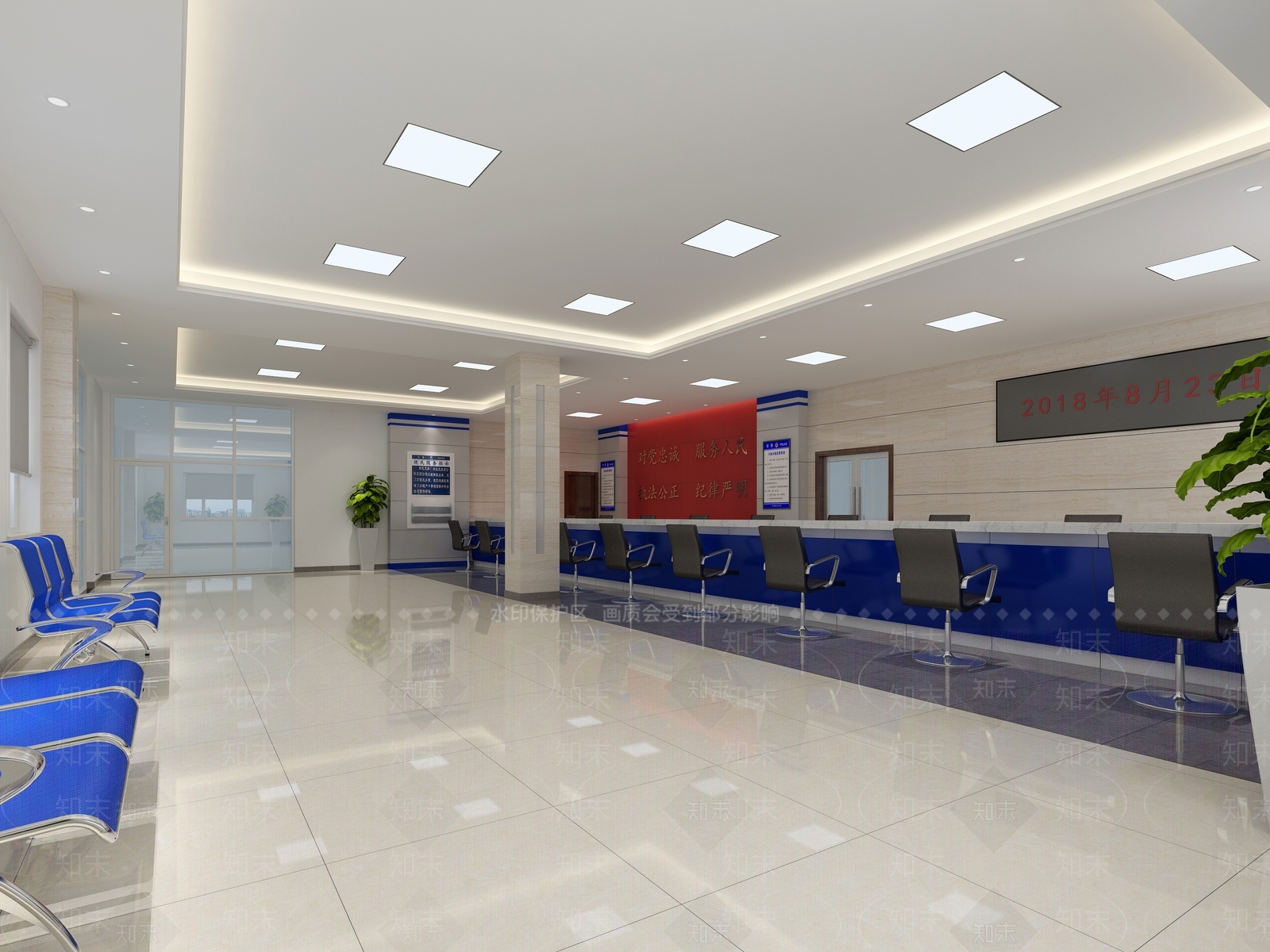 现代大厅3D模型下载【ID:533162787】