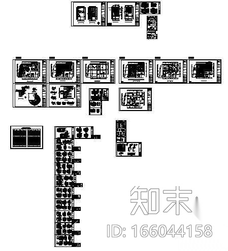 某餐馆全套装饰施工图（含效果图）cad施工图下载【ID:166044158】