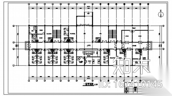 某医院病房楼建筑方案图（本科毕设用）cad施工图下载【ID:167410145】