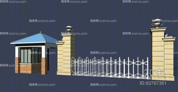 入口大门103D模型下载【ID:82767361】