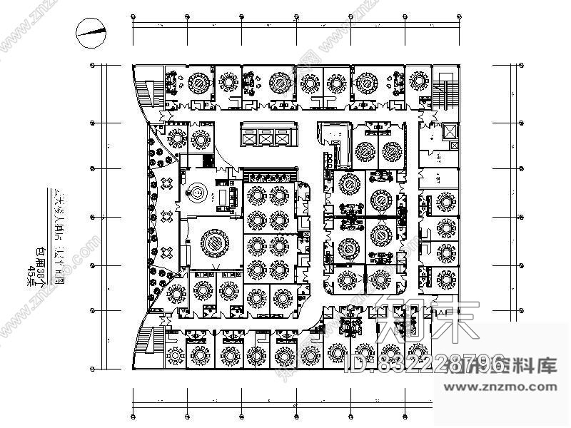 图块/节点大酒店平面图cad施工图下载【ID:832228796】