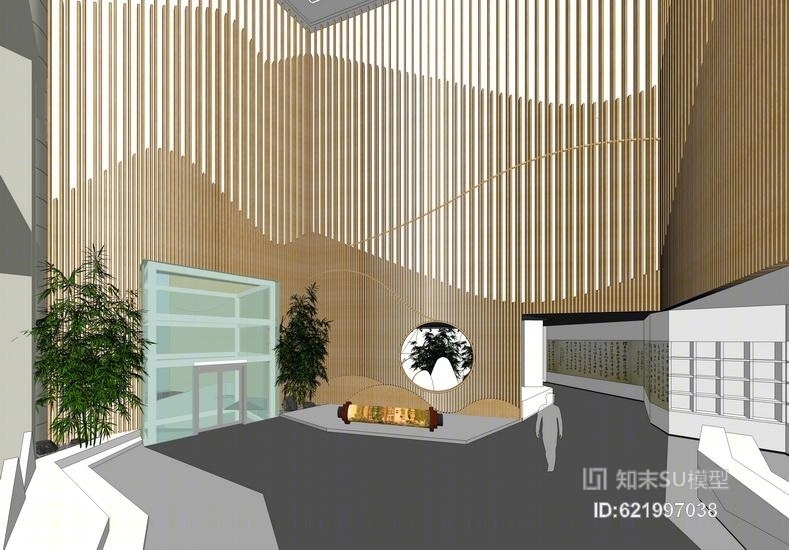 宋代瓷器展示馆室内设计SU模型下载【ID:621997038】