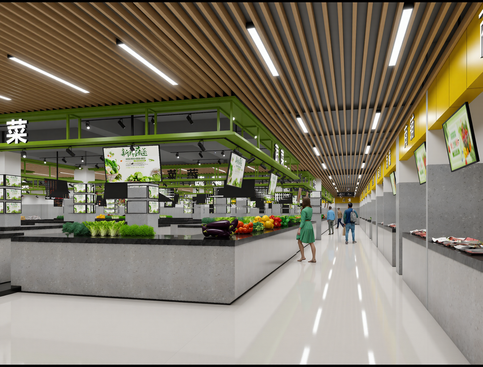 现代超市3D模型下载【ID:1215024148】