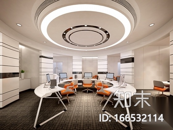 [佛山]现代高端甲级写字楼大小样板间室内装修图（含效果...cad施工图下载【ID:166532114】