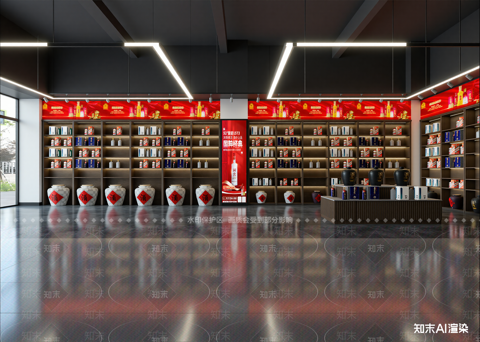 北欧酒展厅3D模型下载【ID:1215051085】