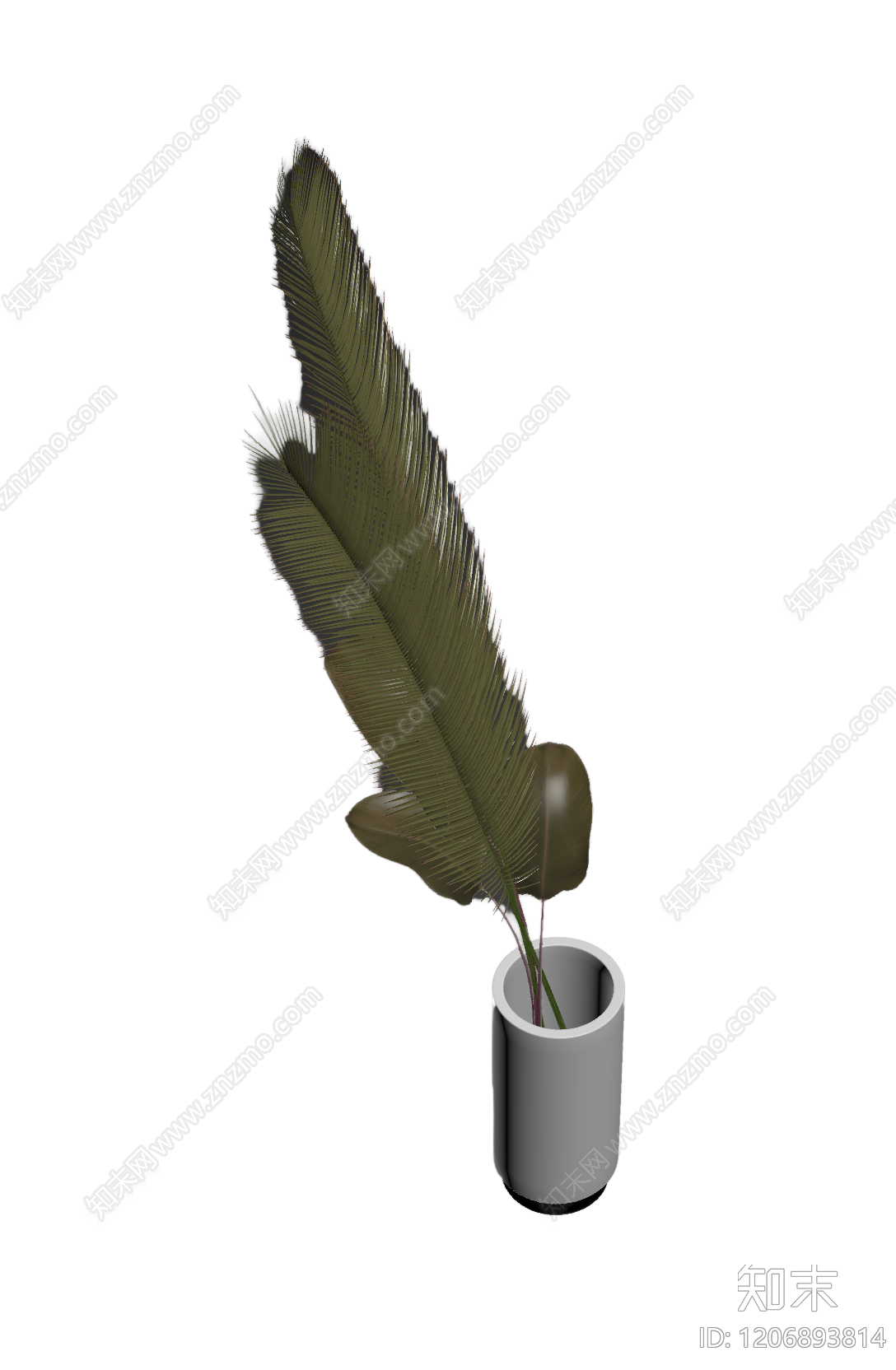 盆栽植物装饰3D模型下载【ID:1206893814】