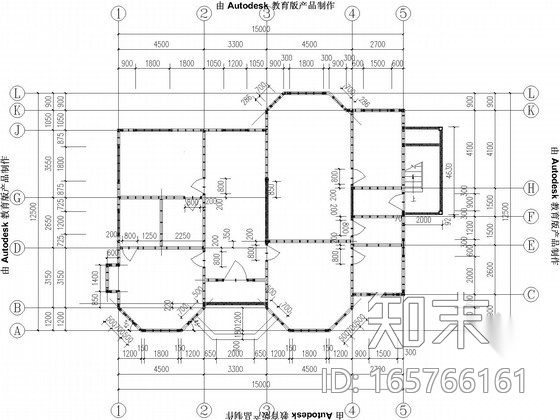 两层木结构别墅施工图(含建施)cad施工图下载【ID:165766161】