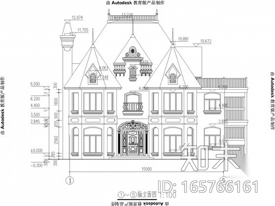 两层木结构别墅施工图(含建施)cad施工图下载【ID:165766161】