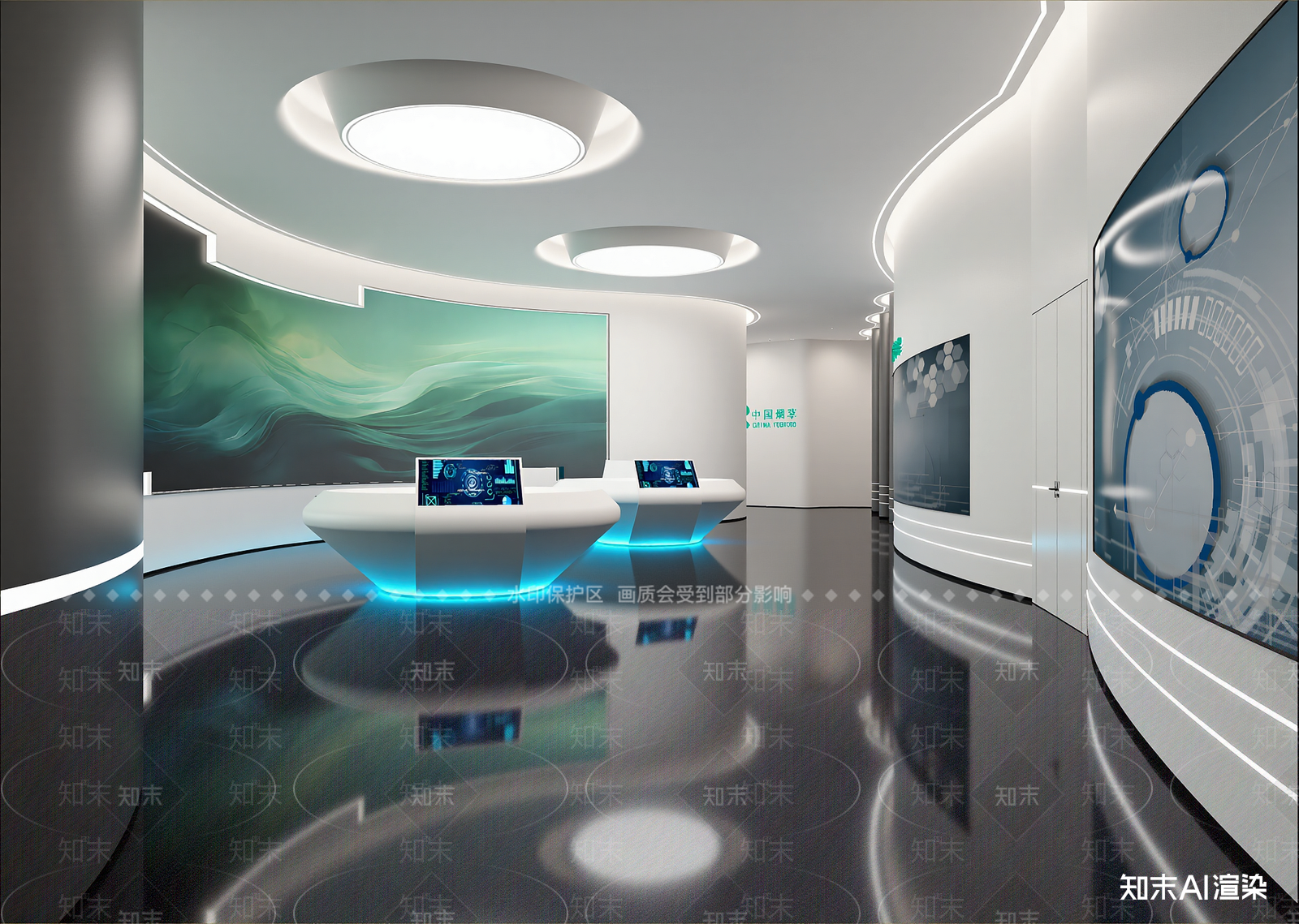 现代科技展厅3D模型下载【ID:1214558251】