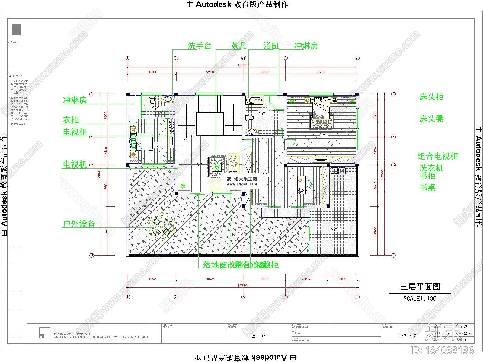 欧式望江府邸别墅CAD施工图全套加高清效果图下载cad施工图下载【ID:184033136】