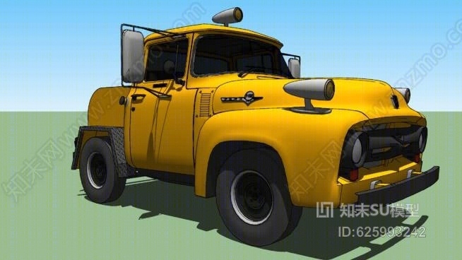 1956福特F250拖车拖车SU模型下载【ID:625993242】