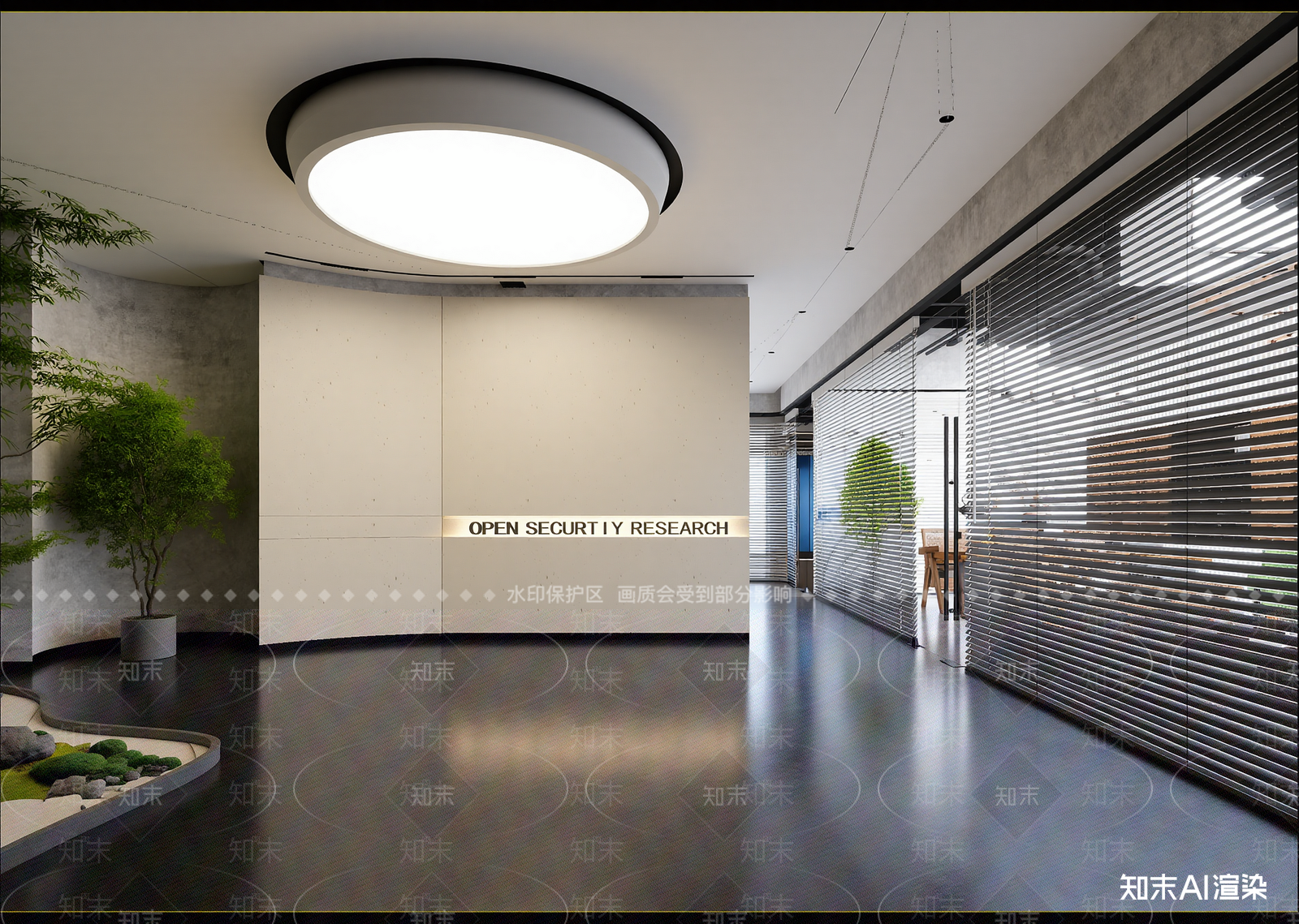 现代办公大厅3D模型下载【ID:1215920609】