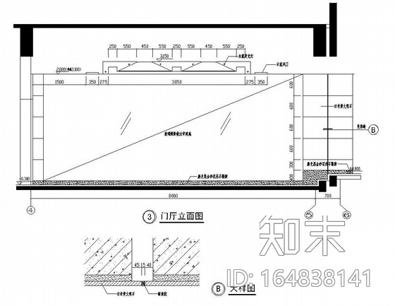 博物馆门厅装修图施工图下载【ID:164838141】