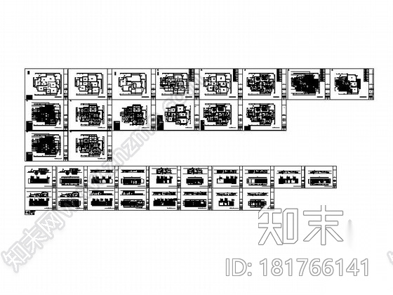 [北京]地中海风格中档小区3居室室内设计施工图施工图下载【ID:181766141】